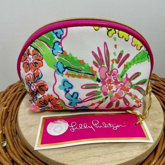 Lilly Pulitzer for Target, Round‎ Top Travel Clutch Bag "Nosey Posie" Print, NEW - Picture 5 of 5